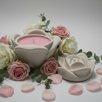 Rosette Bloom – Handcrafted Rose Candle