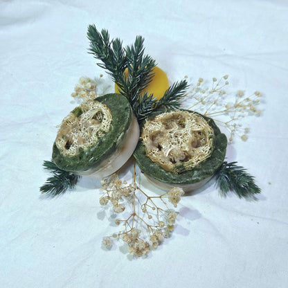 Handmade Christmas Spice Loofah Soap