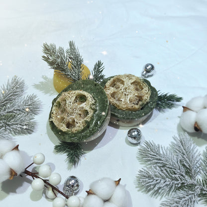 Handmade Christmas Spice Loofah Soap